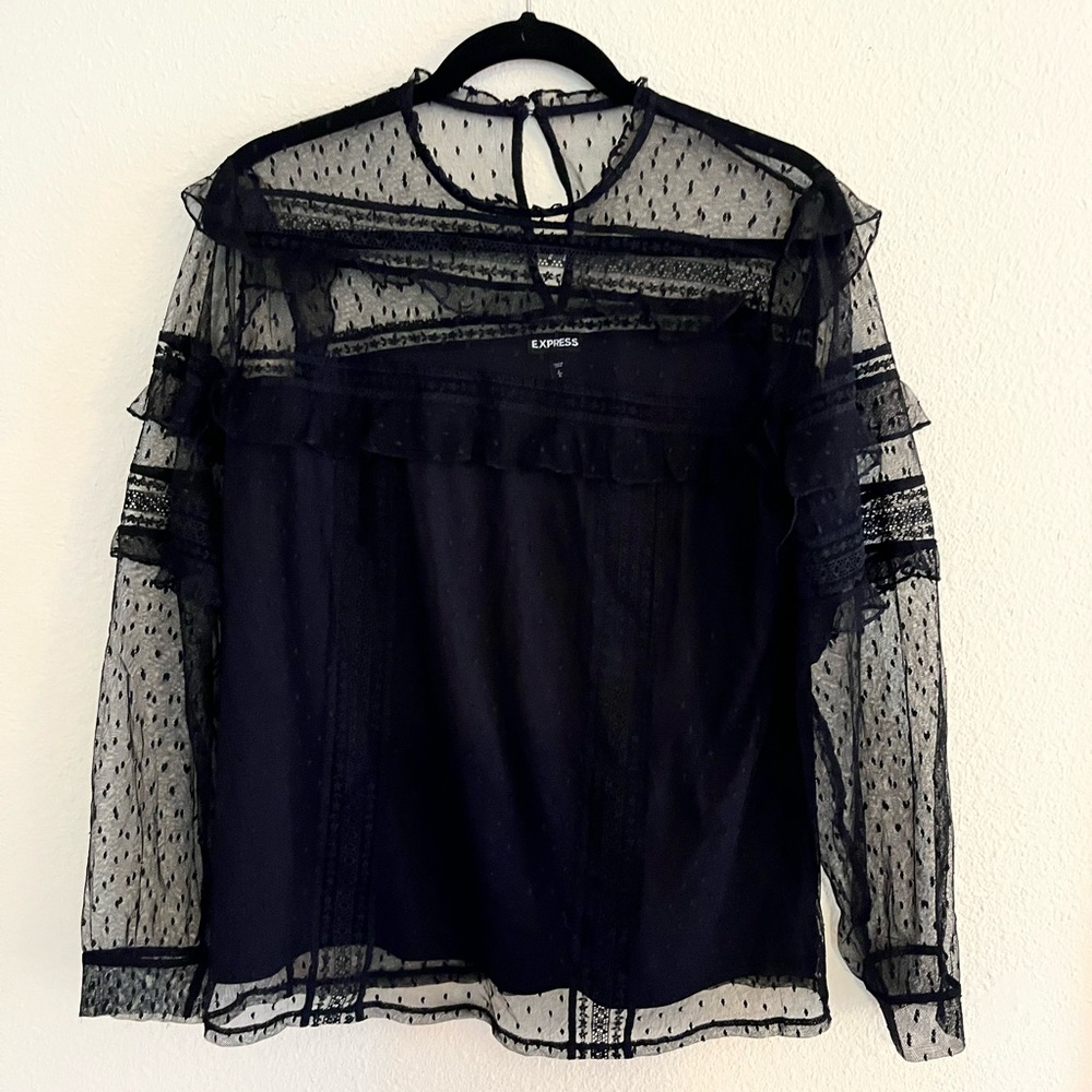 Black lace top - Picture 2 of 3